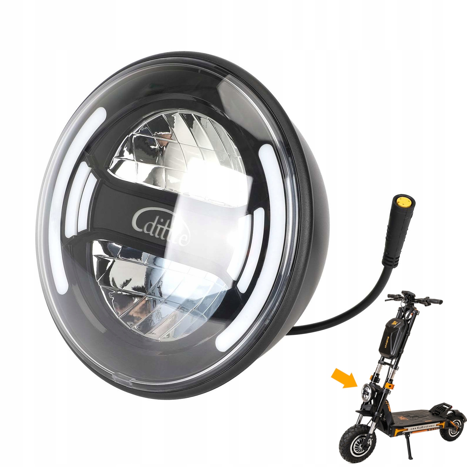Přední světlo Reflektor Lampa pro KuKirin G4 Max G5