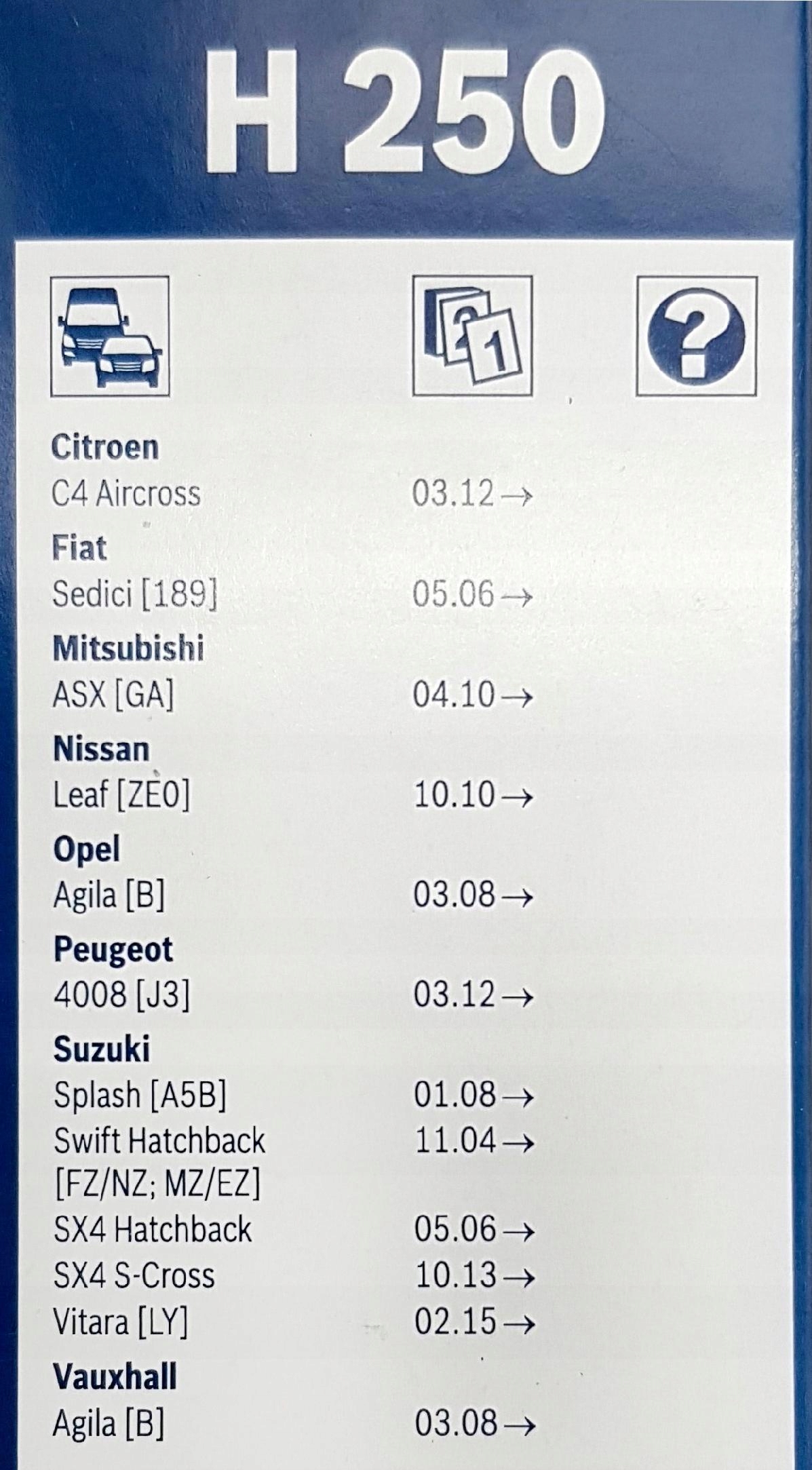 BOSCH WYCIERACZKA TYŁ MAZDA CX-3 DK MITSUBISHI ASX Producent Bosch