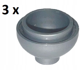 

Lego Flat Silver Brick Round 2x2 waza 15395 3 szt