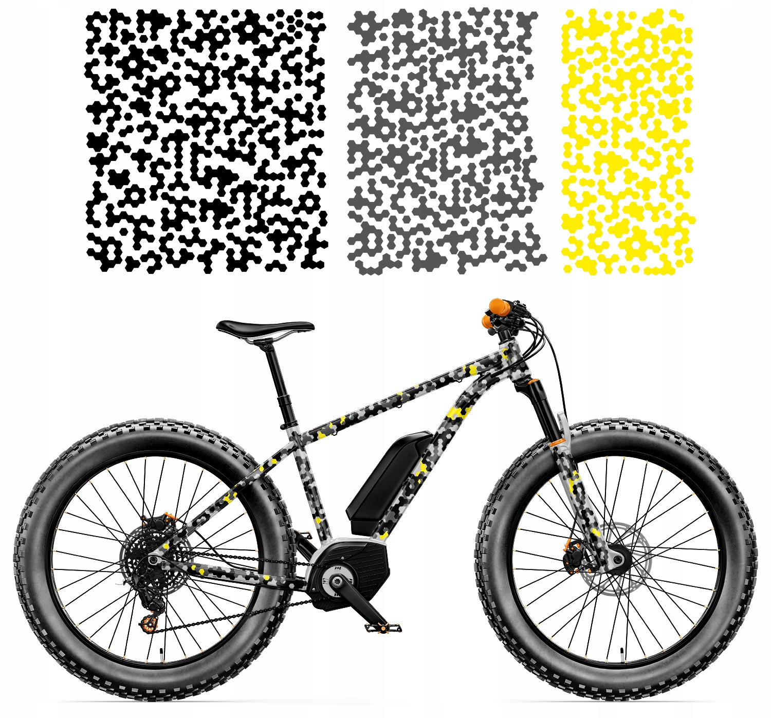 Sada univerzálních Nálepek na kolo Hexagon