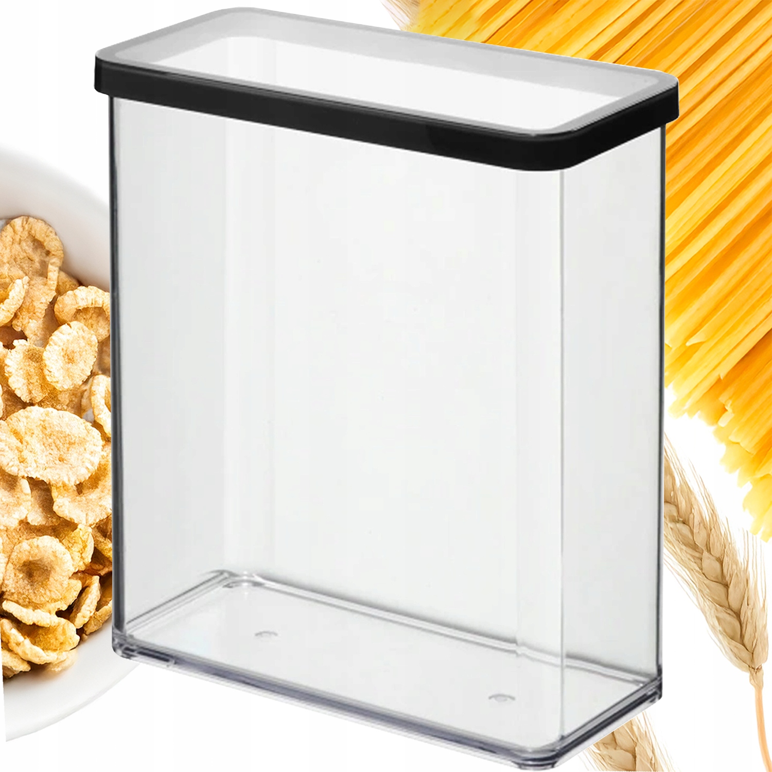 ROTHO POJEMNIK ORGANIZER NA ŻYWNOŚĆ ARTYKUŁY SYPKIE CZARNA OBWÓDKA 3,2 LOFT