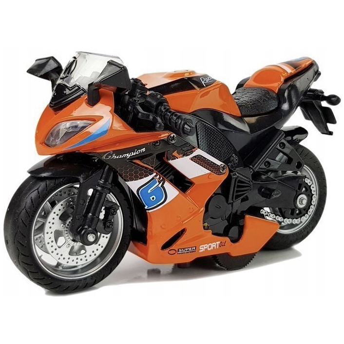 MOTOCYKL WYŚCIGOWY MOTOR MODEL METALOWY NAPĘD PULL-BACK ZABAWKA DLA DZIECI Materiał plastik