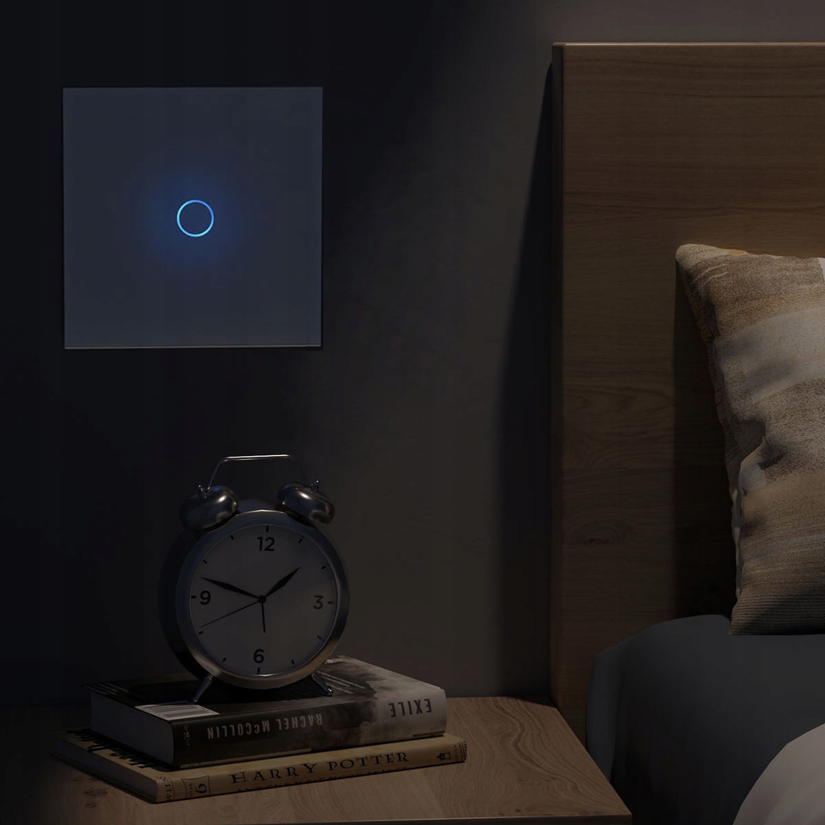 Szkło dotykowe LED WŁĄCZNIK ŚWIATŁA fi60 Pojedynczy Biały WiFi Tuya Smart Rodzaj ściemniacz