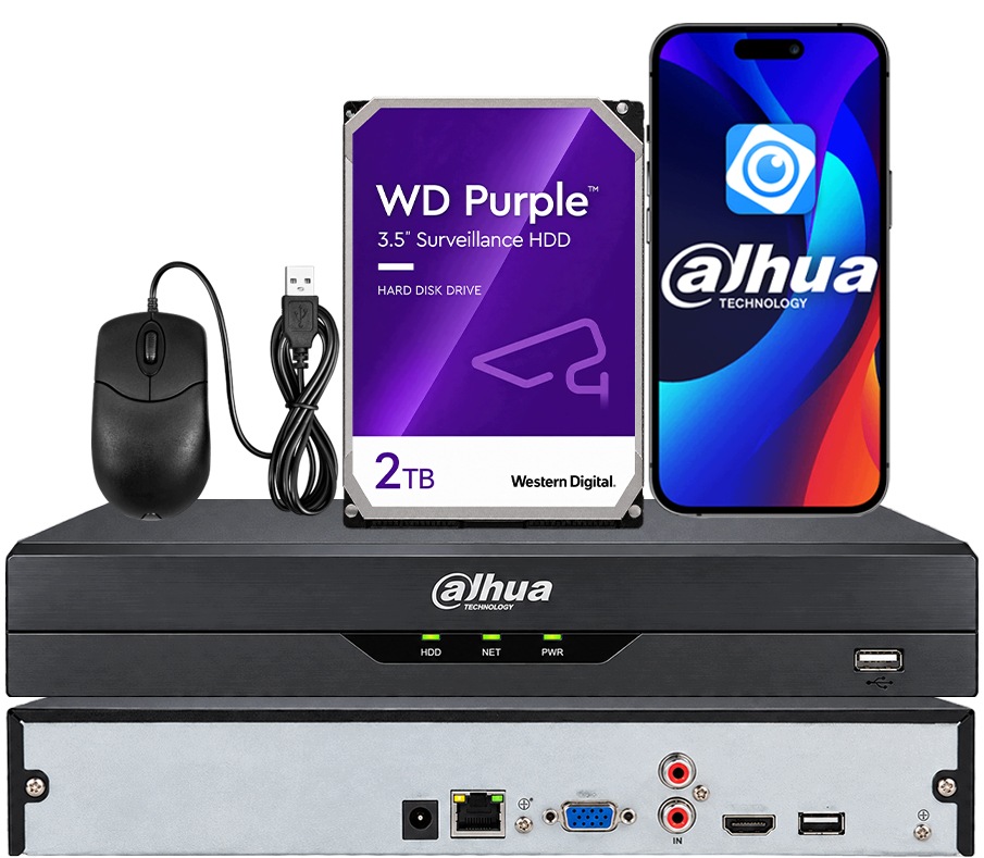 Ip rekordér Dahua NVR4108HS-EI WizSense Analytika Aplikace Dmss 2TB