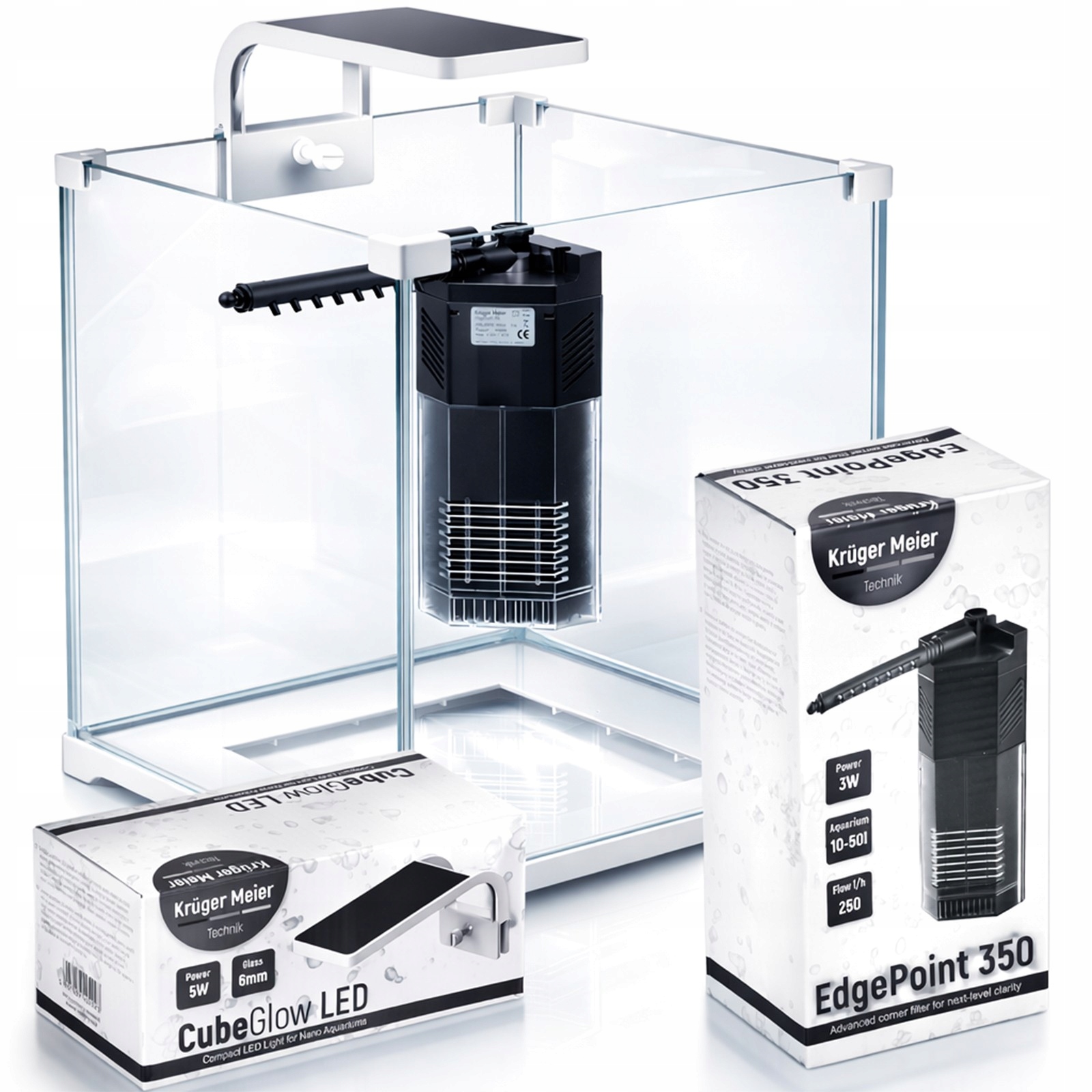 Levně Akvaristický Set S Led Lampou A Akvarijním Filtrem 15 L Na Krevety A Rostliny