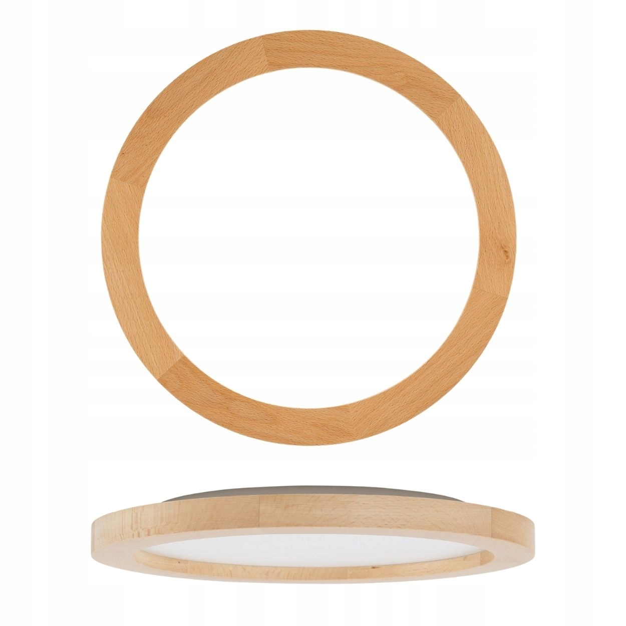 Stropné Svietidlo Led 24W drevený bukový rám 32,5 cm minimalistická lampa