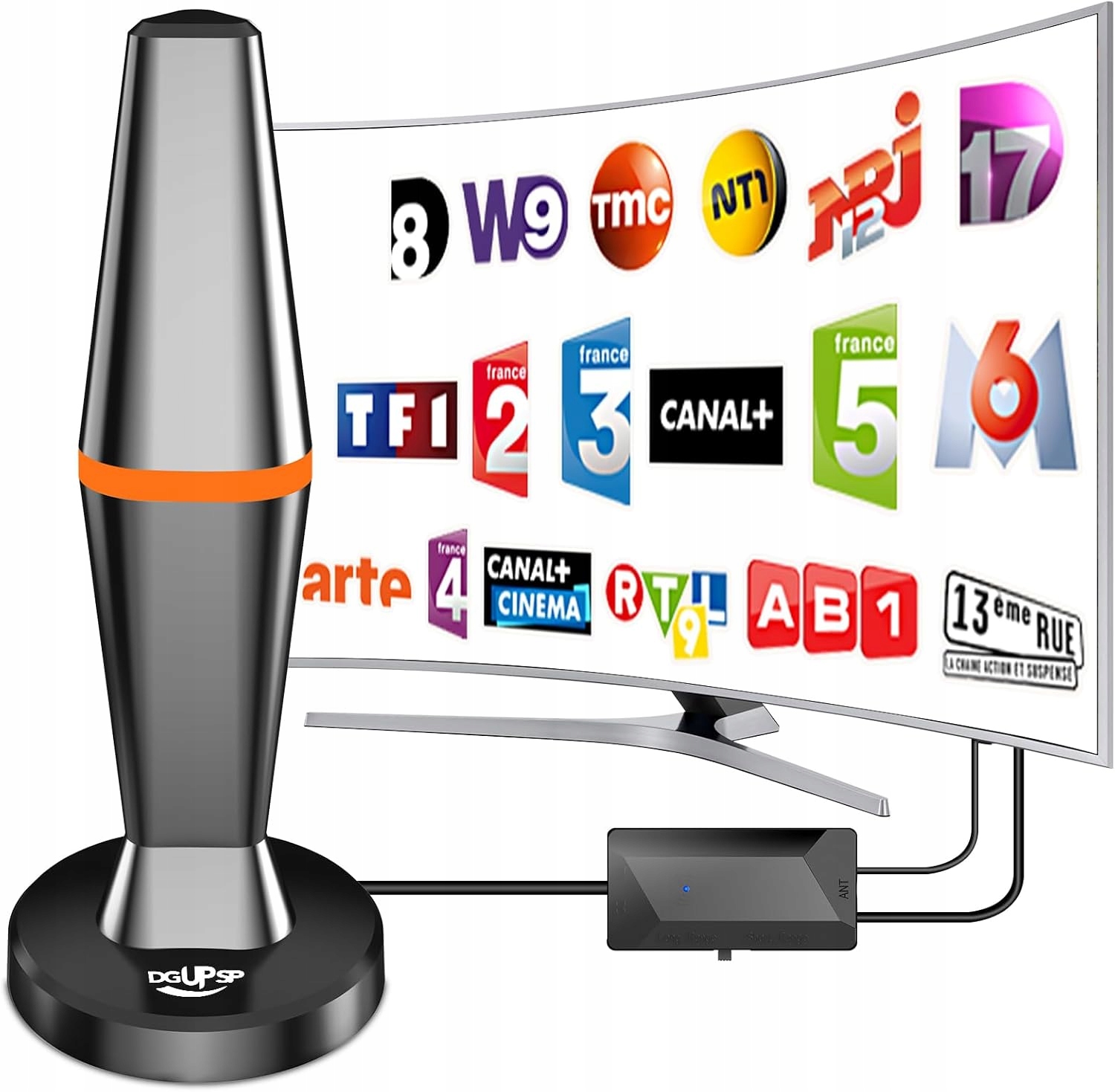 Vnitřní anténa Dgupsp Televizní anténa se zesilovačem Dvbt a DVBT-2