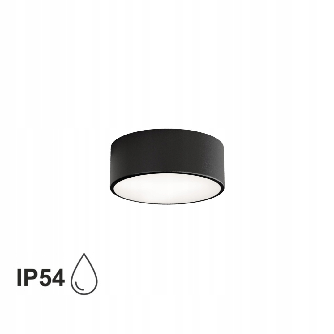 Lampa sufitowa łazienkowa na taras Plafon Cleo 200 IP54 Czarny