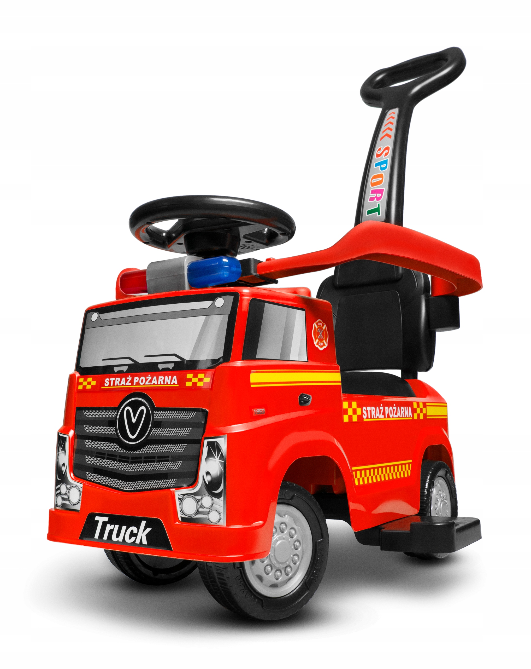 Jeździk Pchacz 4w1 straż pożarna dla dzieci na roczek