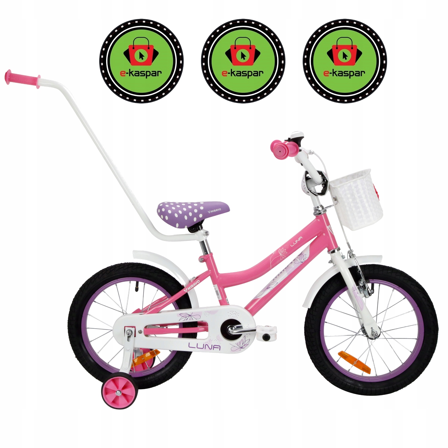 Rowerek Dziecięcy 16 Cali Rower Dla Dziewczynki Koszyk I Prowadnik