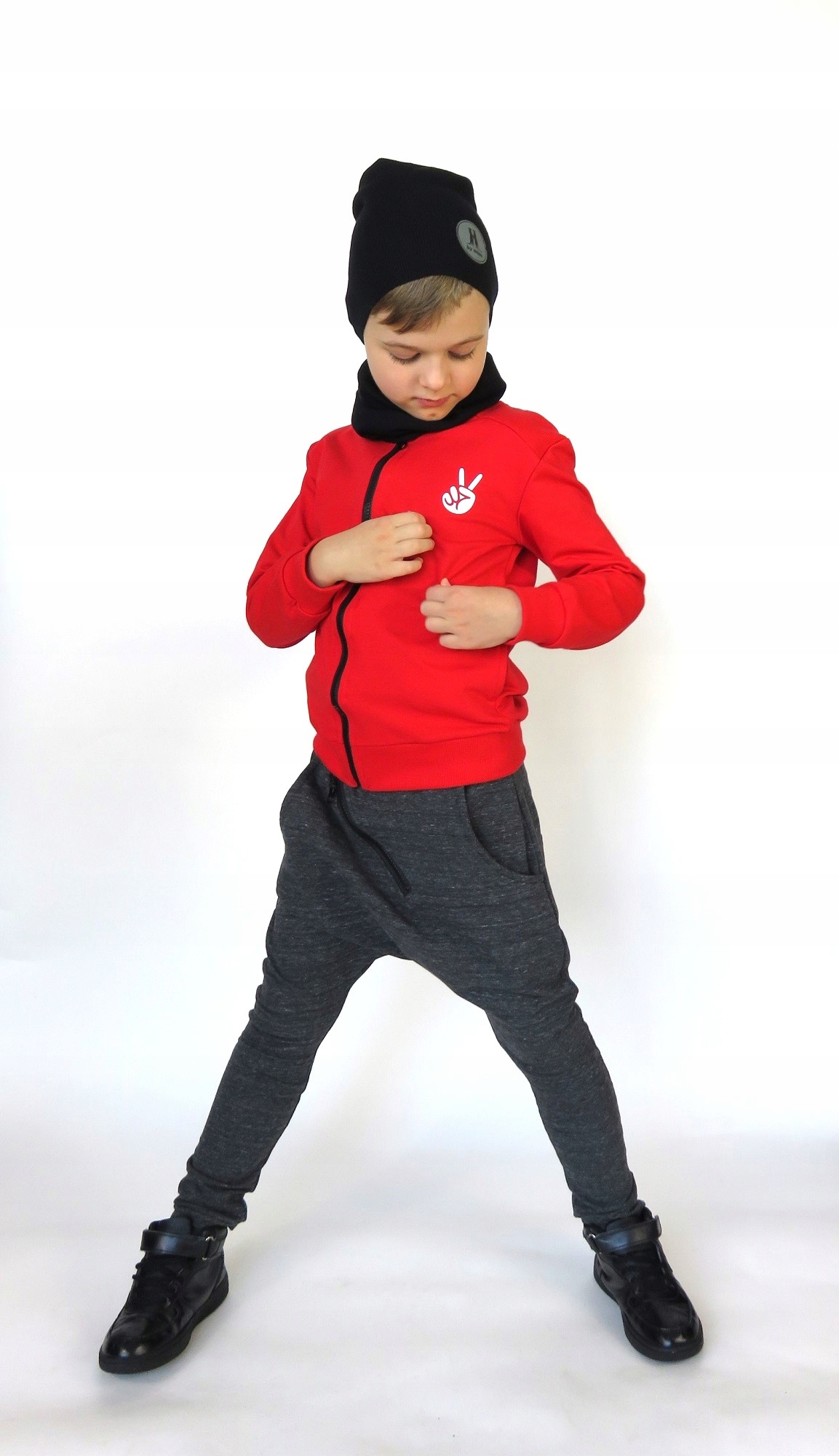 Grafitowe spodnie baggy 122 Caramba Mamma EAN (GTIN) 5905923108466