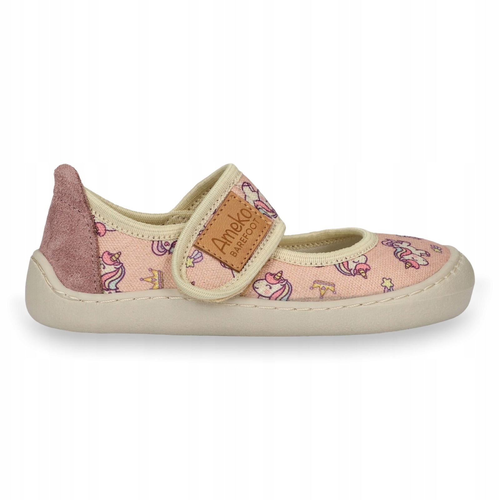 Kapcie barefoot na rzepy lekkie dziecięce Ameko Noel Unicorn 27