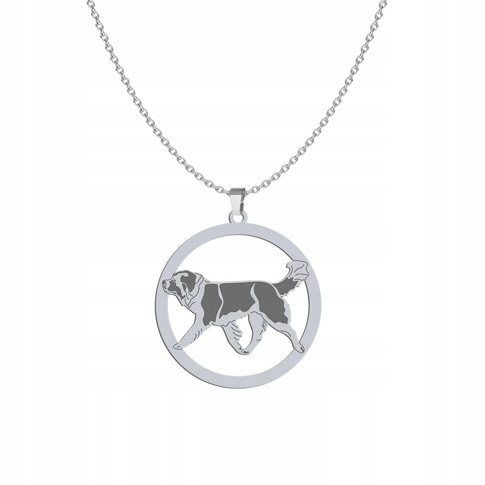 Náhrdelník Stříbro 925 s psem Moskevský strážný pes Narozeniny Gravírování