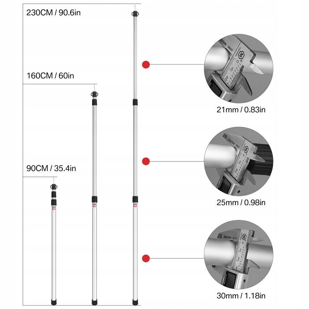 DRĄŻKI DO PLANDEKI, WYTRZYMAŁE DRĄŻKI PUŁAPKOWE, 4 SZT DRĄŻEK NAMIOTOWY Kod producenta Drążek Namiotowy