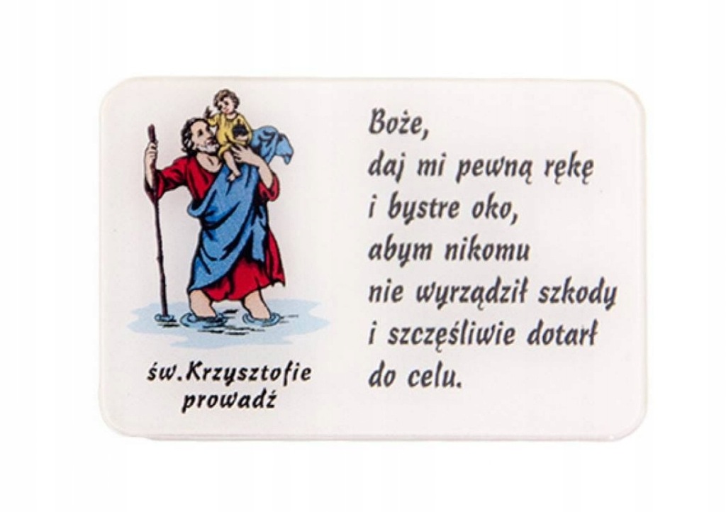 

Plakietka Modlitwa Kierowcy Św. Krzysztof
