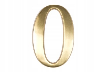 Cyfra "0" oznaczenie na dom 18cm mosiądz