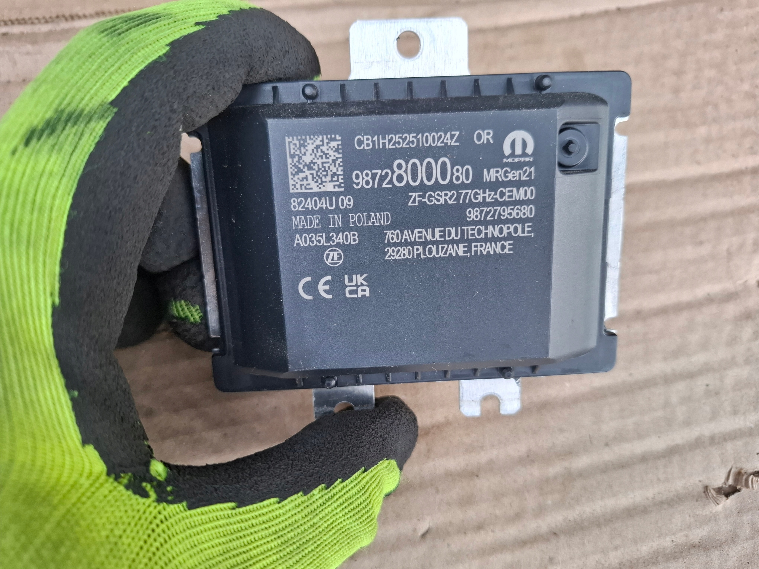 OPEL MOKKA B II module control unit RADAR front 25r