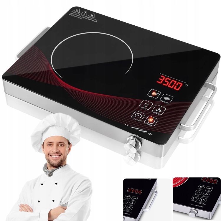 Płyta Grzewcza Ceramiczna Infrared 3500W Kompaktowa Na Blat Mocna