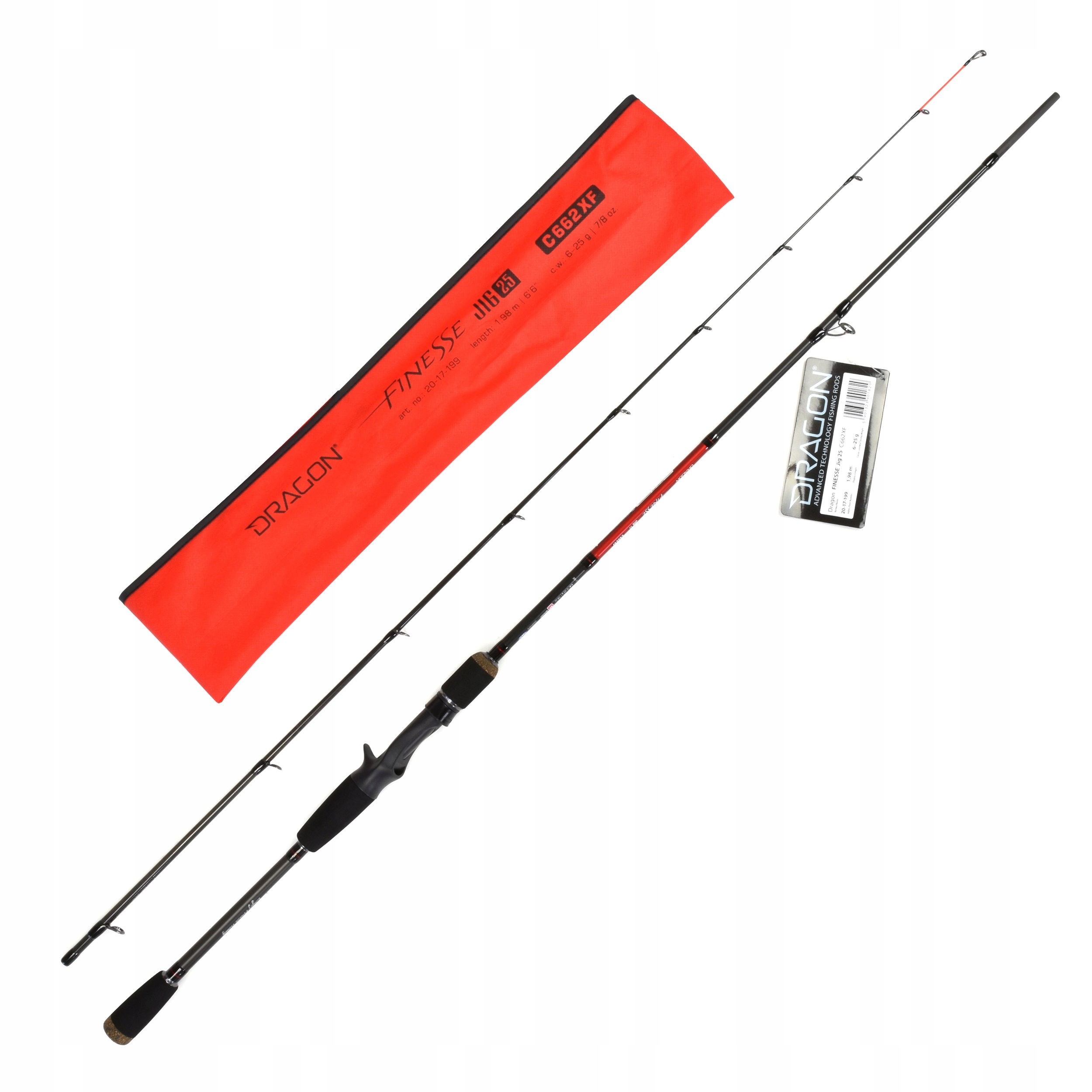 Wędka spinningowa castingowa Dragon Finesse Jig Cast 1.98m 6-25g