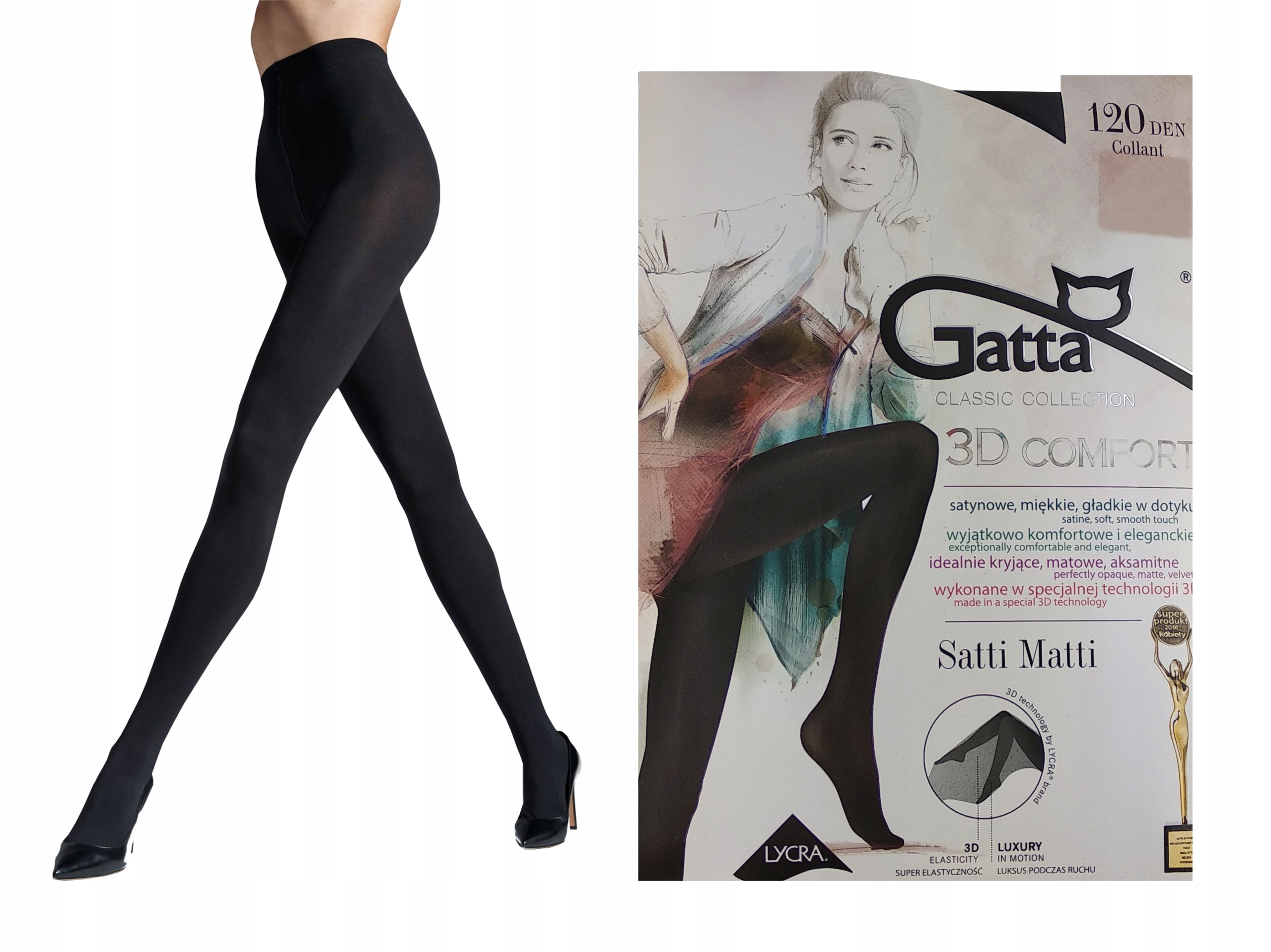 

rajstopy Gatta Satti Matti 3D 120den, Kolory, M