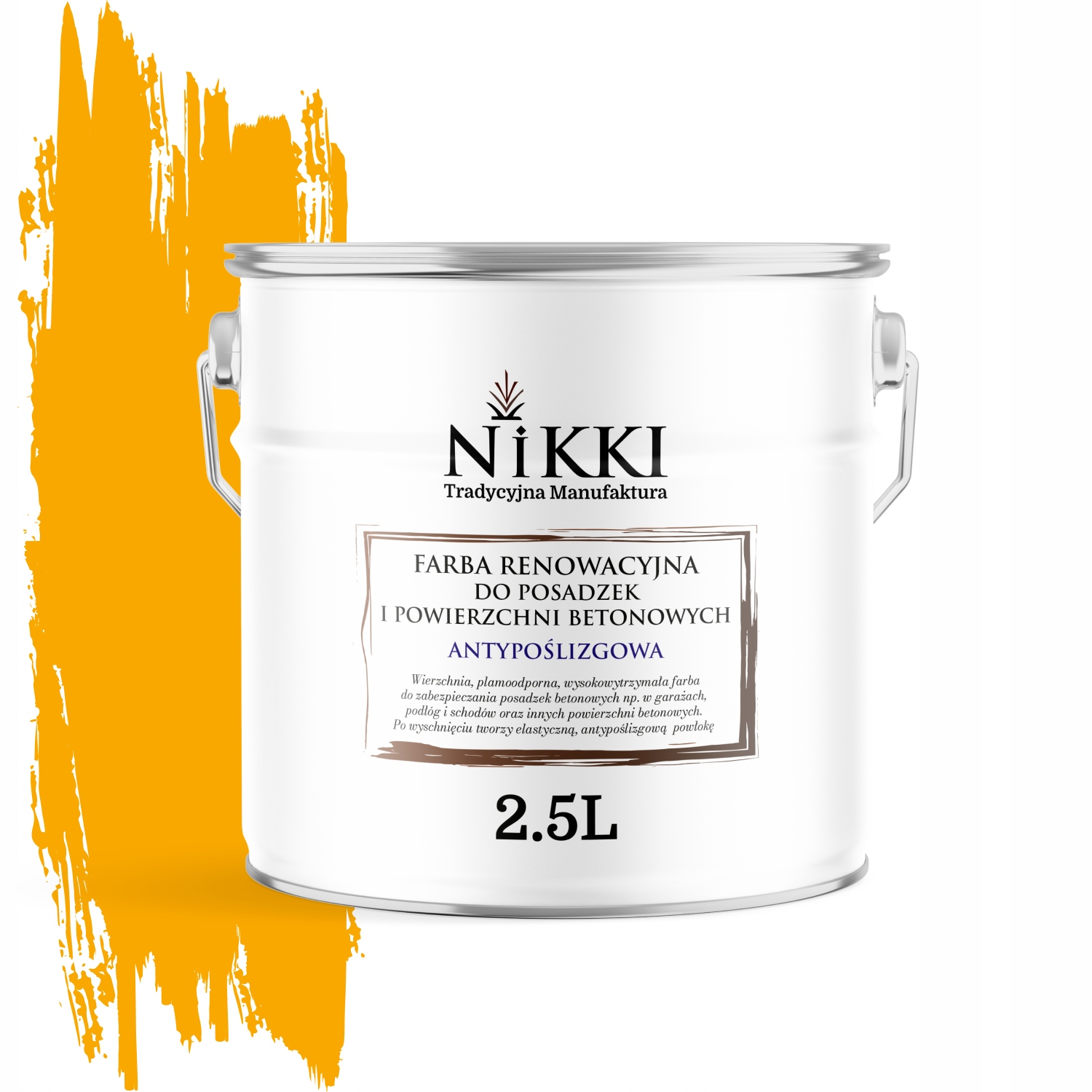 Renovačná Farba Na Podlahy Protišmyková Žltá Signálna Ral 1003 2,5 L