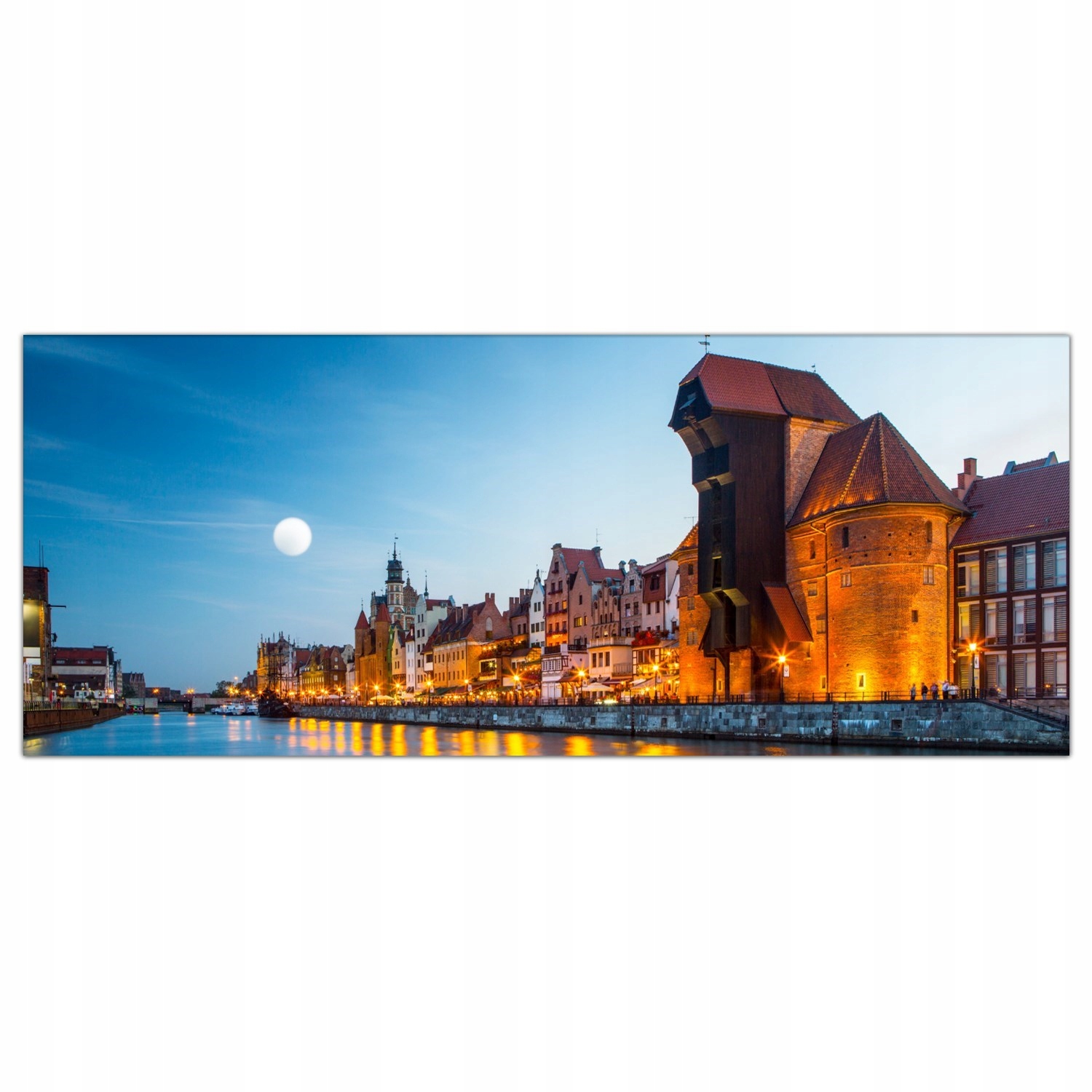 Řeka Město Krajina 125x50 cm Lacobel do kuchyně