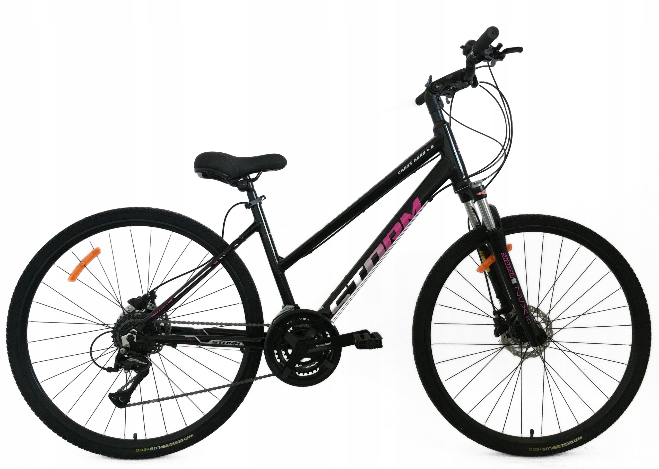 Rower Storm Cross Aero 4.0 Lady czarny/fuksja 17