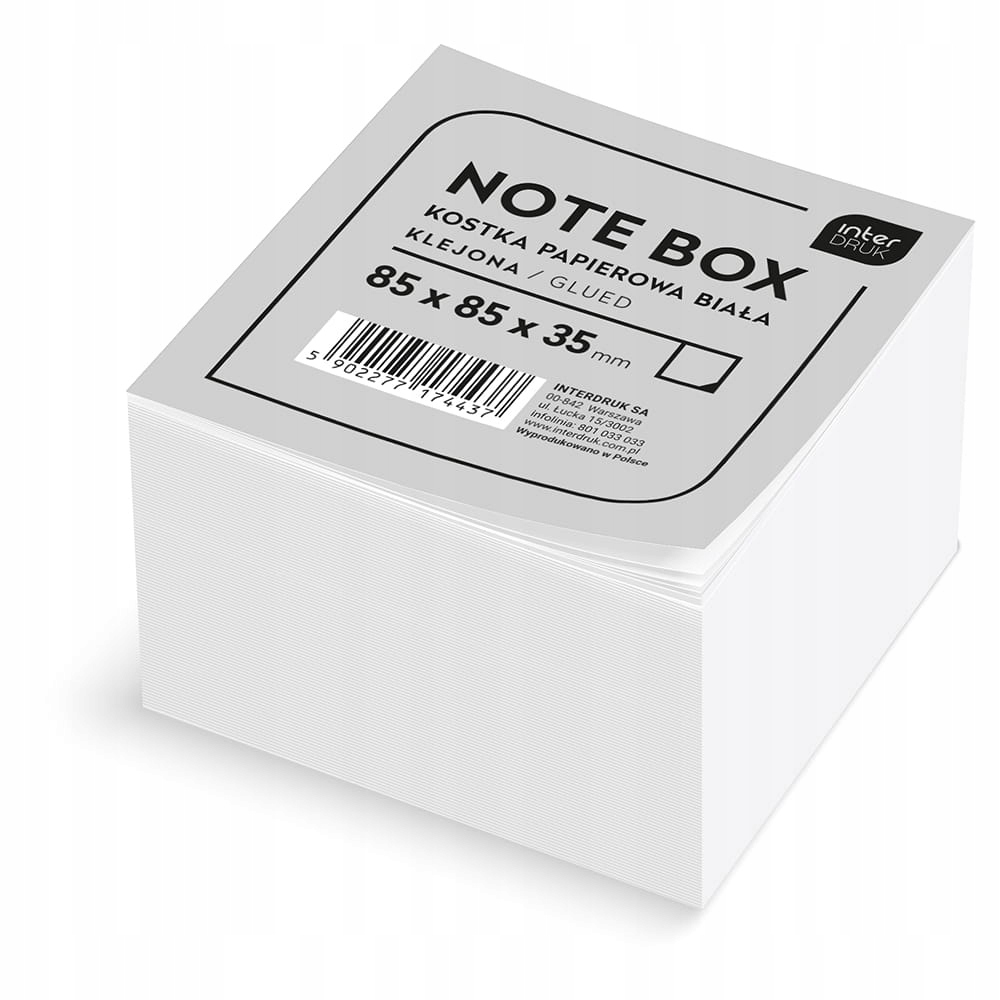 

Interdruk Kostka papierowa 8.5x8.5x3.5CM Klejona