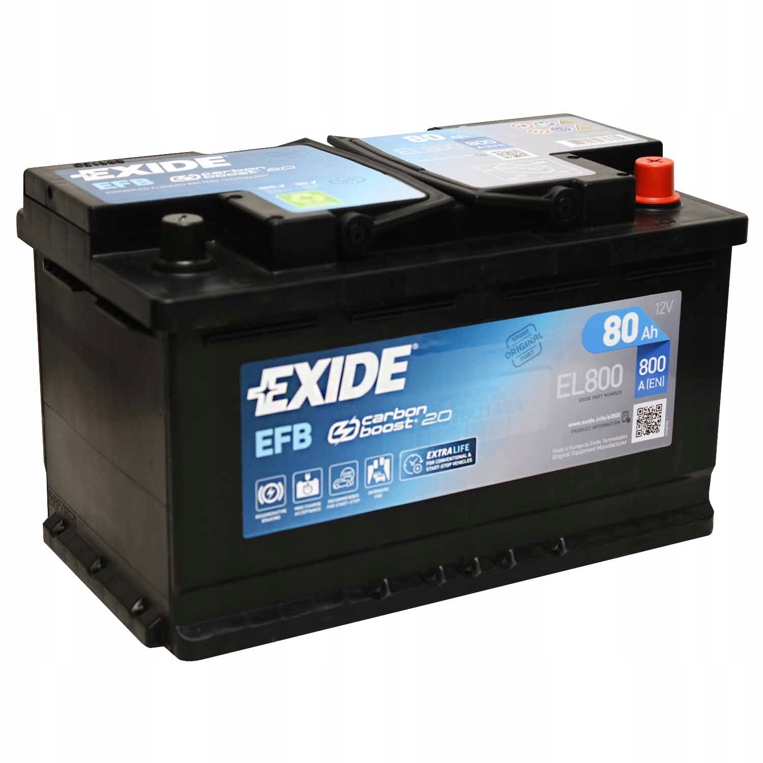 EXIDE EL800 80AH 800A EFB START-STOP Numer katalogowy części EL800