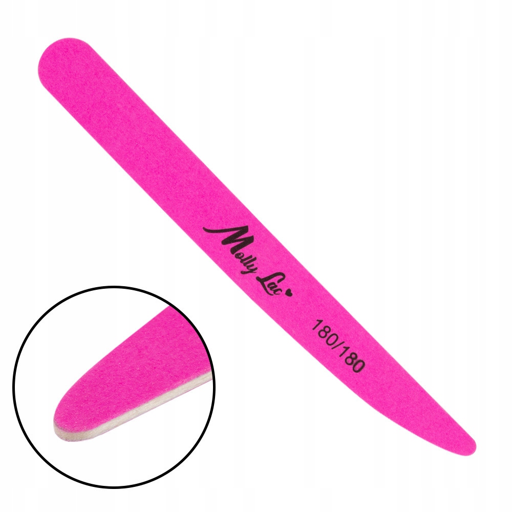 

Pilnik do paznokci nóż Molly 180/180 róż manicure
