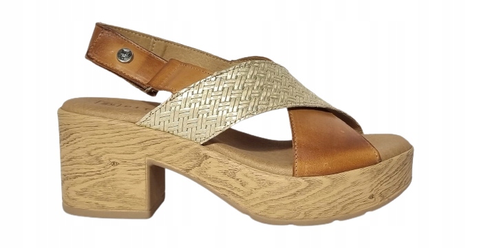 Pitillos kožené sandály 2453 hnědozlaté r37