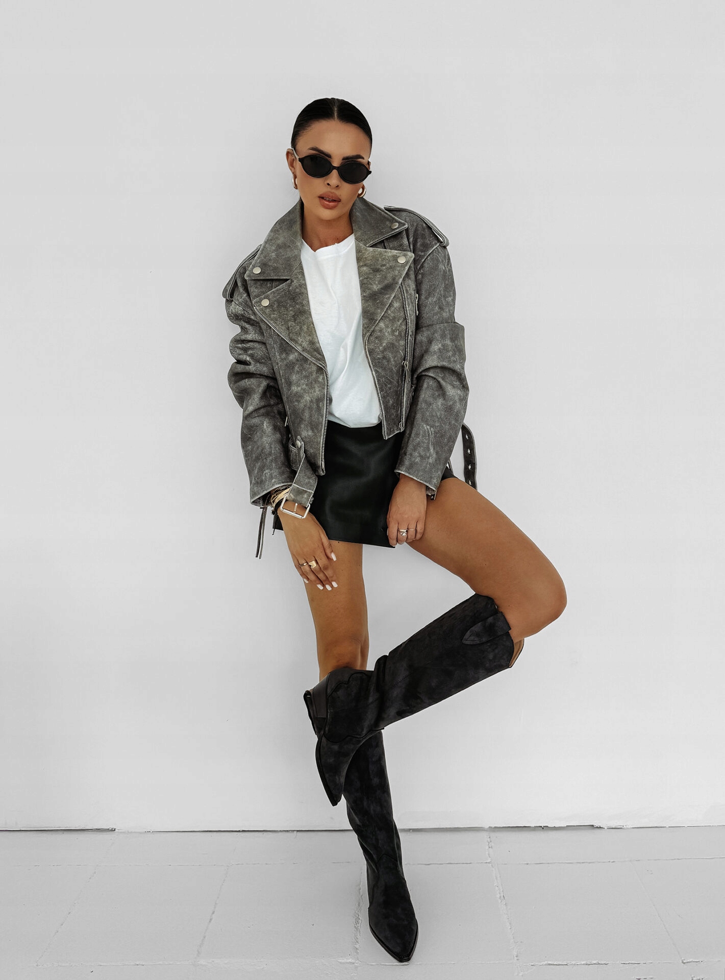 Dámské Kovbojské Boty Olavoga Point grafitové 41