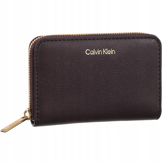 Dámská peněženka Calvin Klein Foil Logo Zip Around LV04F1091G Bordová
