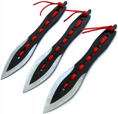 Zestaw 3 Rzutek Shuriken Dagger Noże Treningowe Pokrowiec Militarny N410A