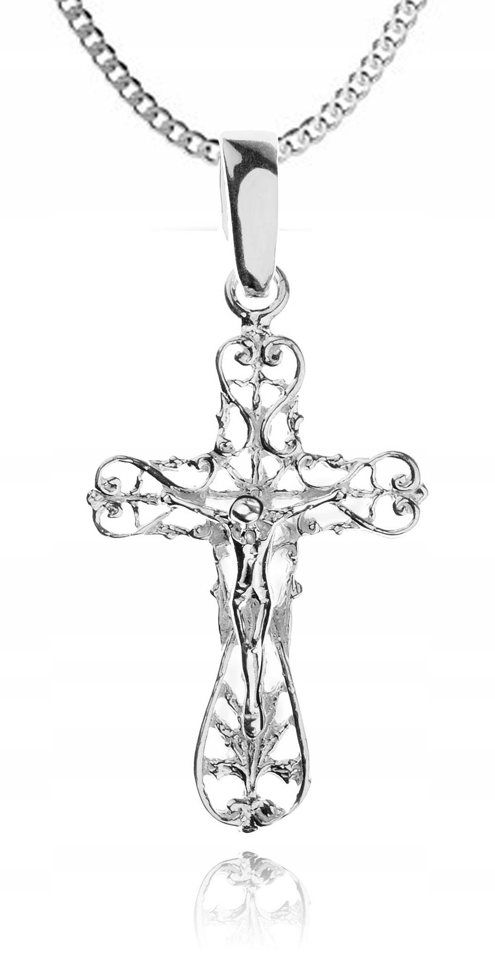 Krásný Prolamovaný Křížek S Řetízkem A Pancířem