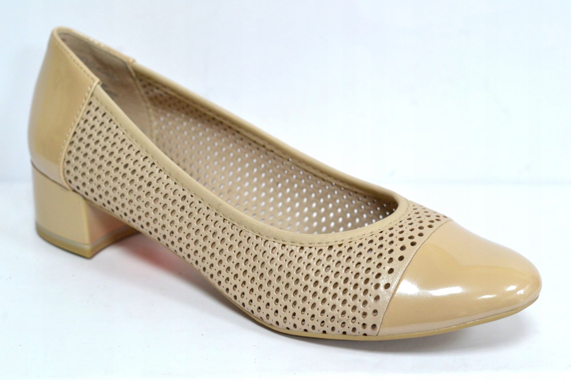 Caprice 22504-44 Lodičky Béžové Ažur Beige Comb VEL.37