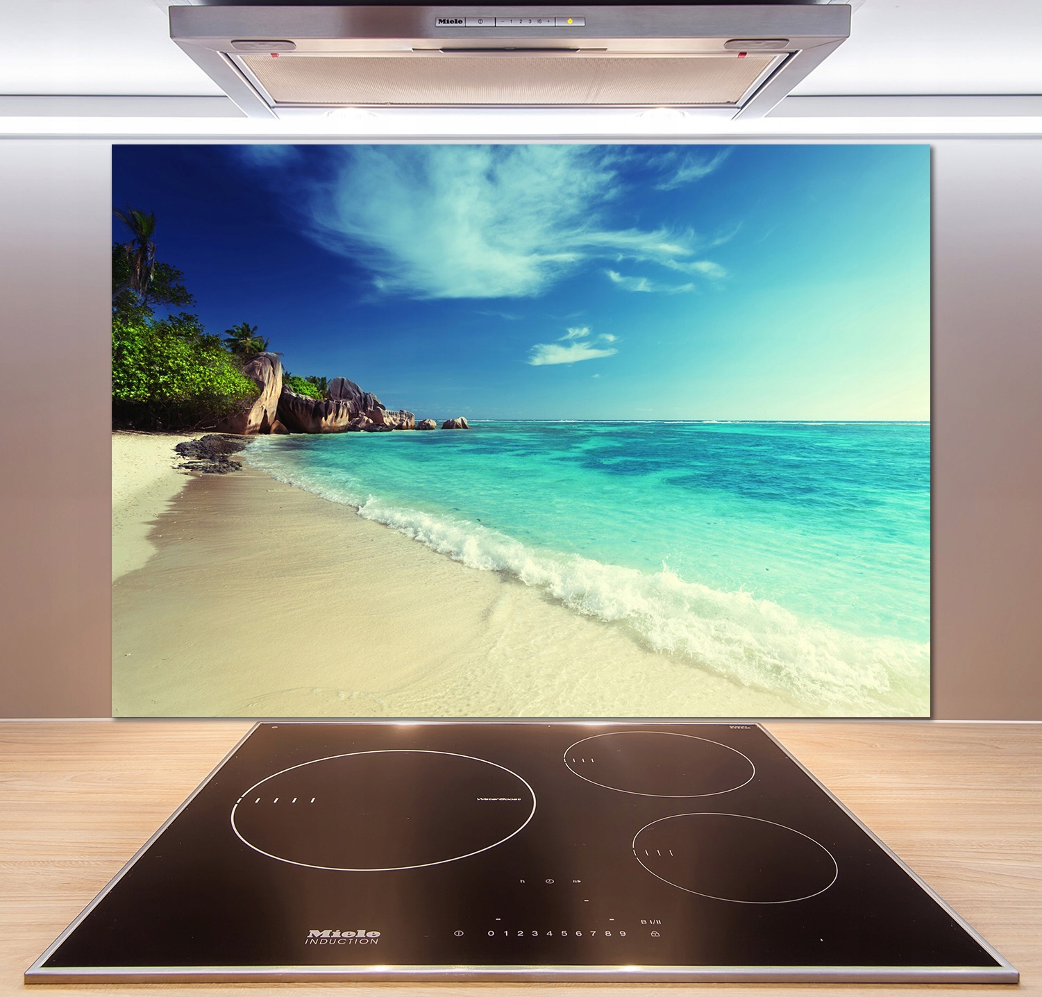 

Panel do kuchni Seszele plaża 100x70 cm + Klej
