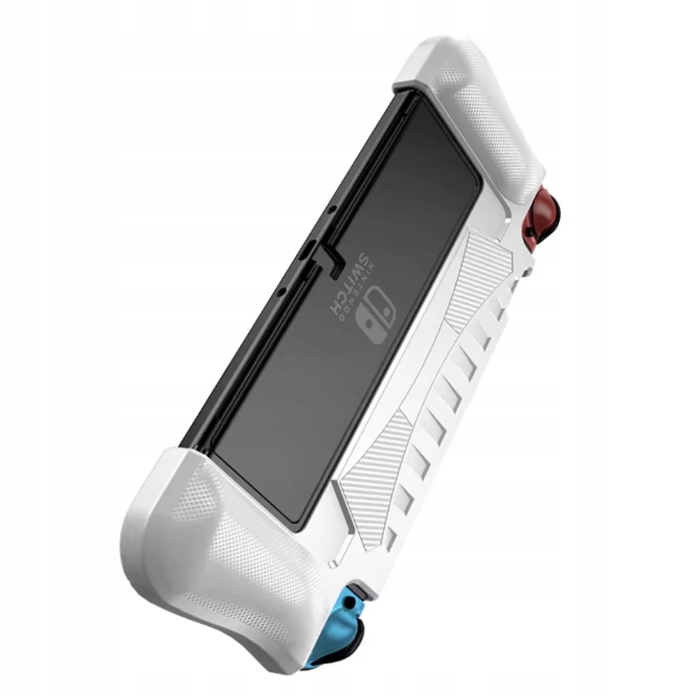 You2K Uchwyt nakładka grip na Nintendo Switch OLED pasuje do doku biały
