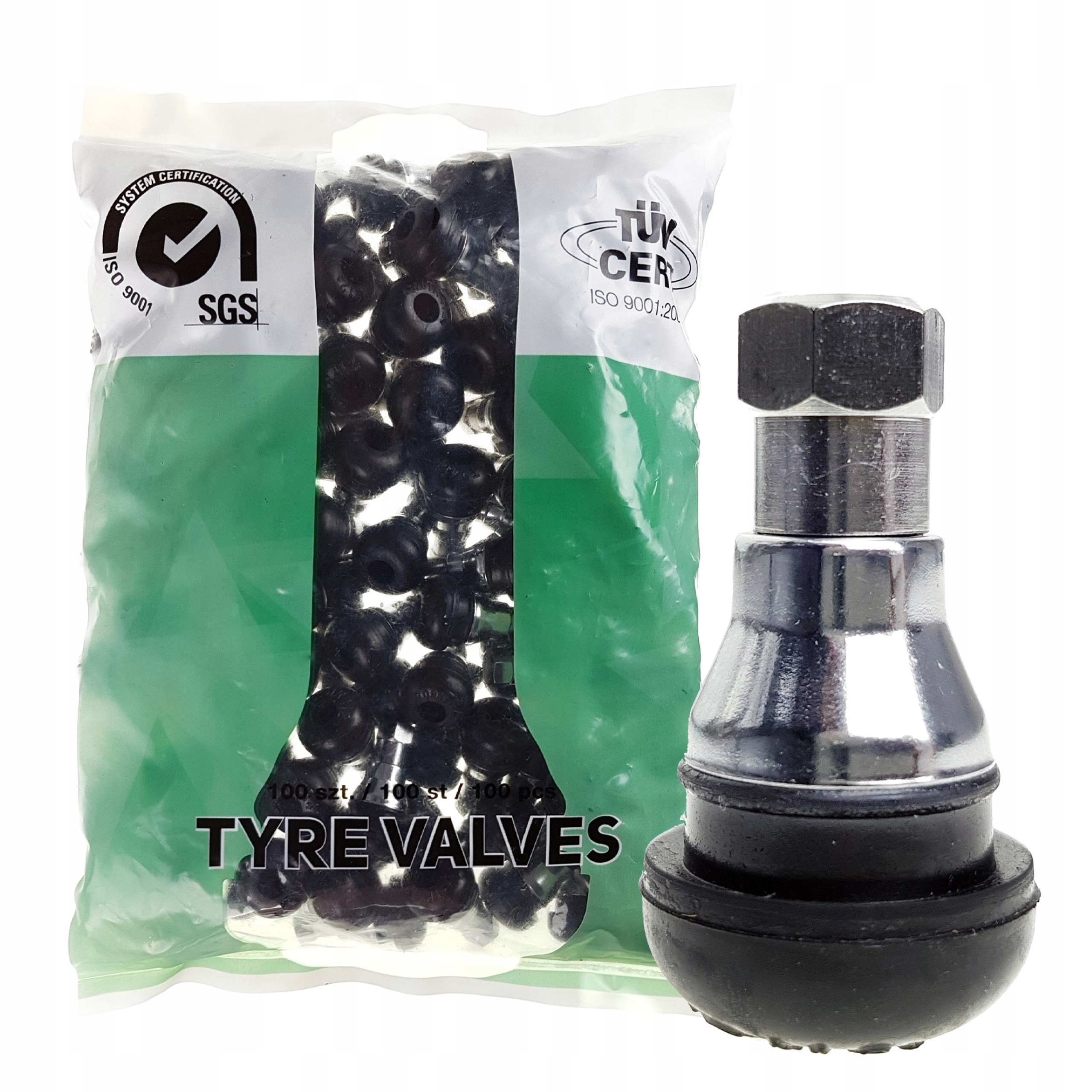 ZAWORY WENTYLE DO KÓŁ FELG STALOWYCH I ALUMINIOWYCH TR 412 AC 100SZT STIX