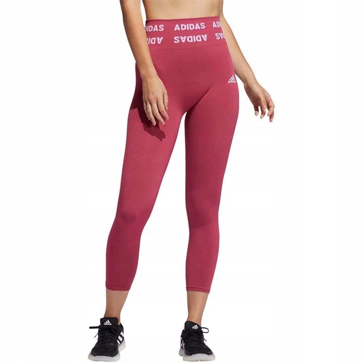 Legginsy damskie Adidas Aeroknit 7/8 rózowe elastyczne sportowe r. Xs