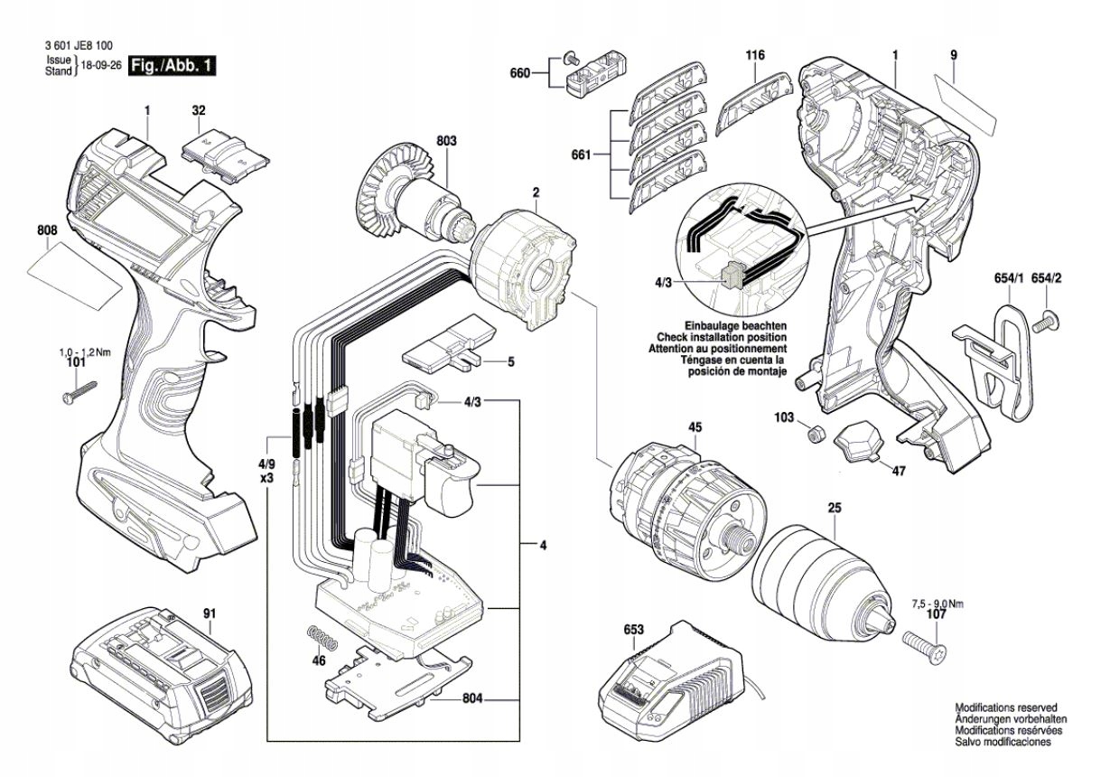 Moduł elektroniczny do wkrętarki GSR 18V-EC Bosch 16072335A9 Marka Bosch