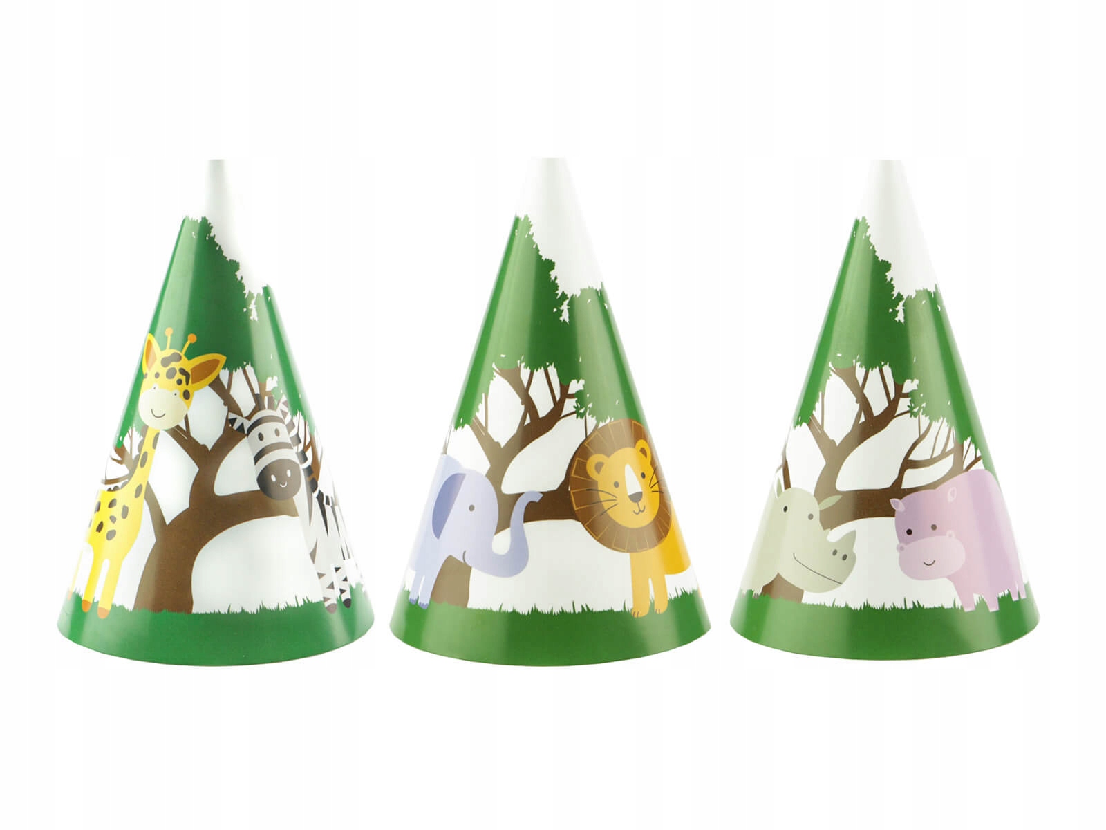 

Czapeczki urodzinowe Safari 6 szt zwierzątka