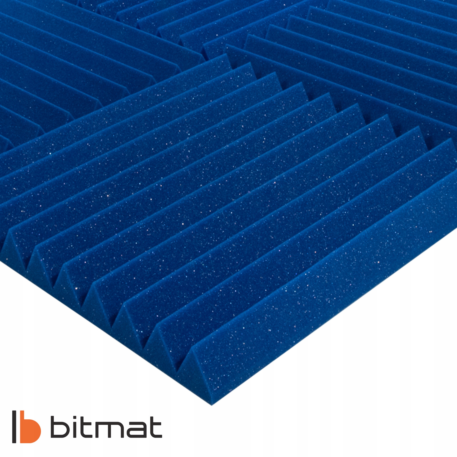 Panele akustyczne KLIN Pianka AKUSTYCZNA niebieska na ścianę kwadrat studio Marka Bitmat