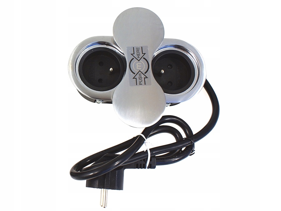 Lišta Zásuvka Zapustená Do Dosky Eight Inox Brúsená 2 X 250 V Malá