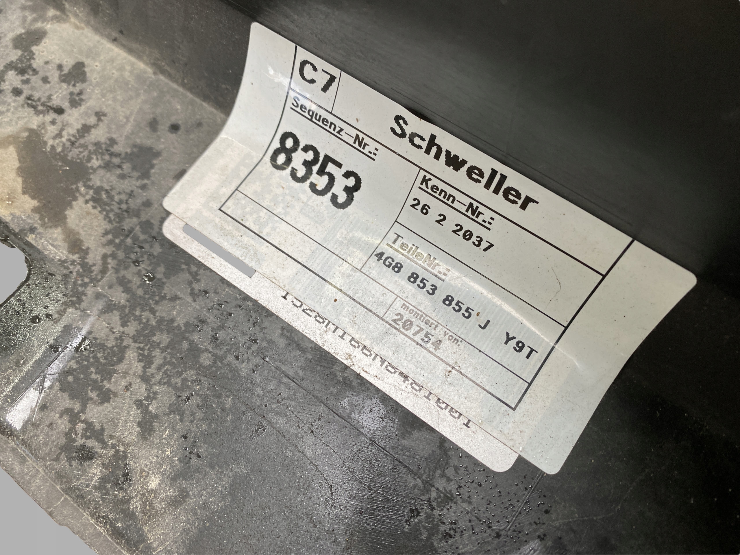 AUDI A7 LIFT moulding cap threshold left LY9T
