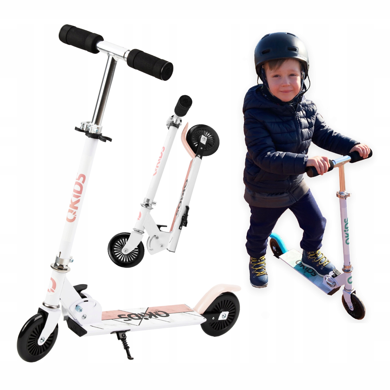 

Qkids Flo Hulajnoga Aluminiowa Różowa Dwukołowa