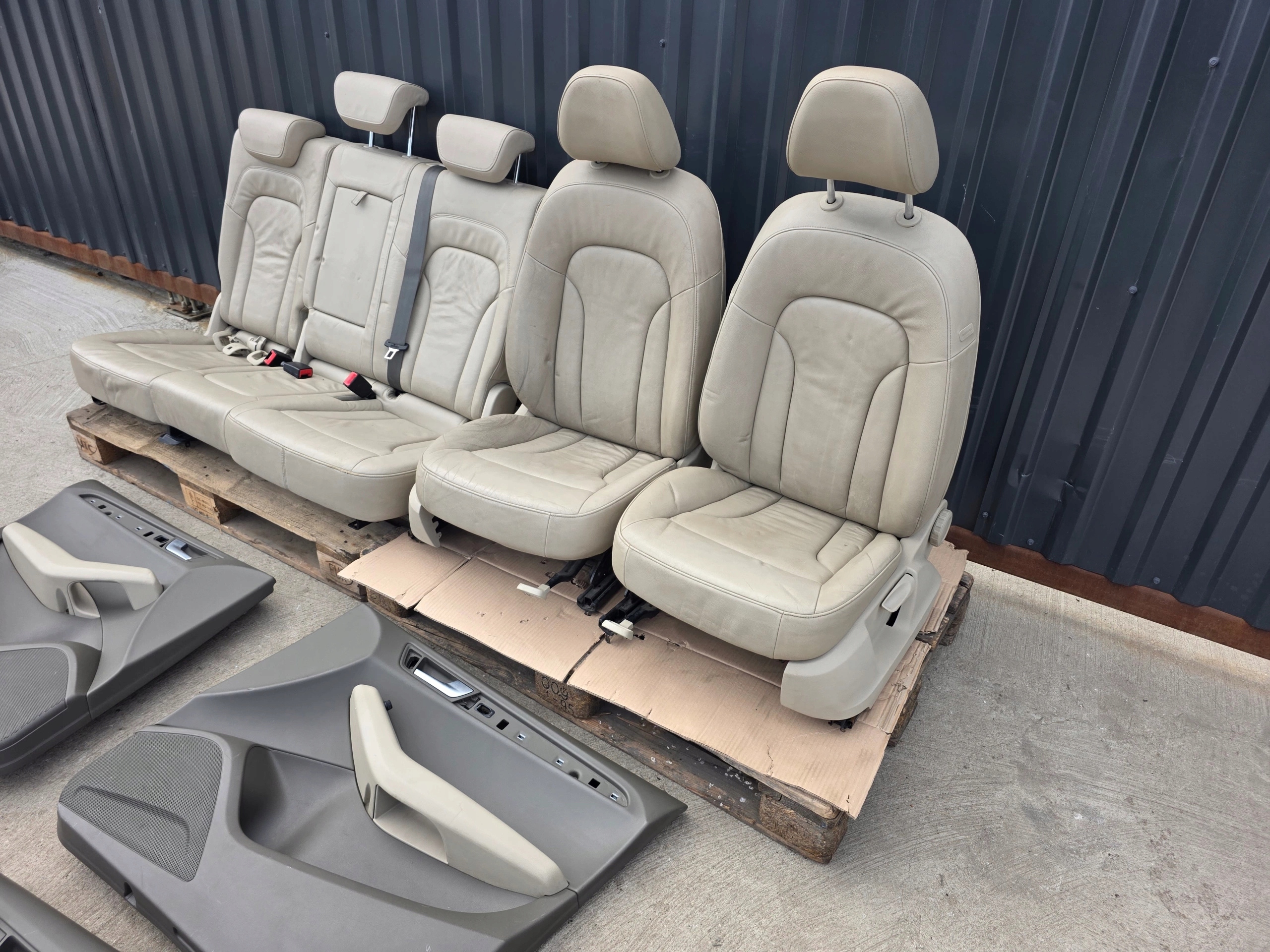 Sitz Sitze AUDI Q5 8R Leder 2008-2016 SZARE KOMPLET !!! *2