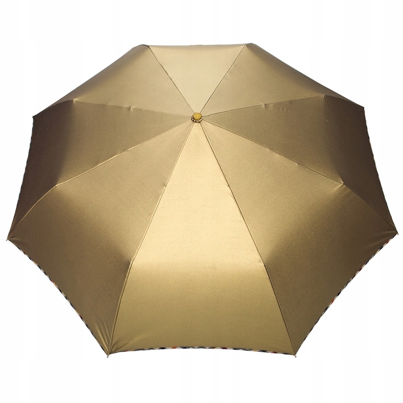 Automatyczna polska parasolka damska Parasol Carbon Steel metaliczna złota
