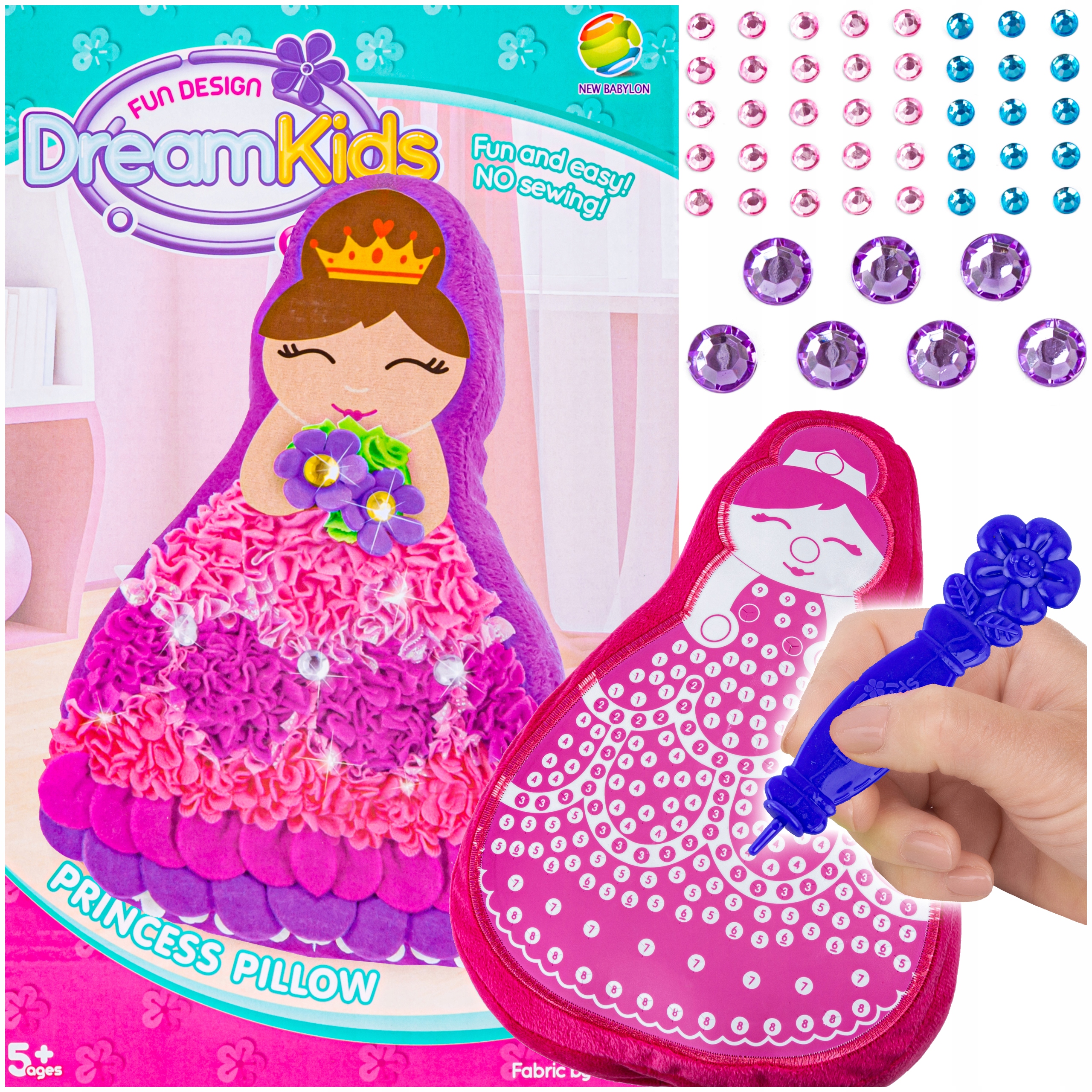 ZESTAW Kreatywny dla Dziewczynki PLUSZOWA LALKA PRZYTULANKA Księżniczka DIY EAN (GTIN) 5904902676835