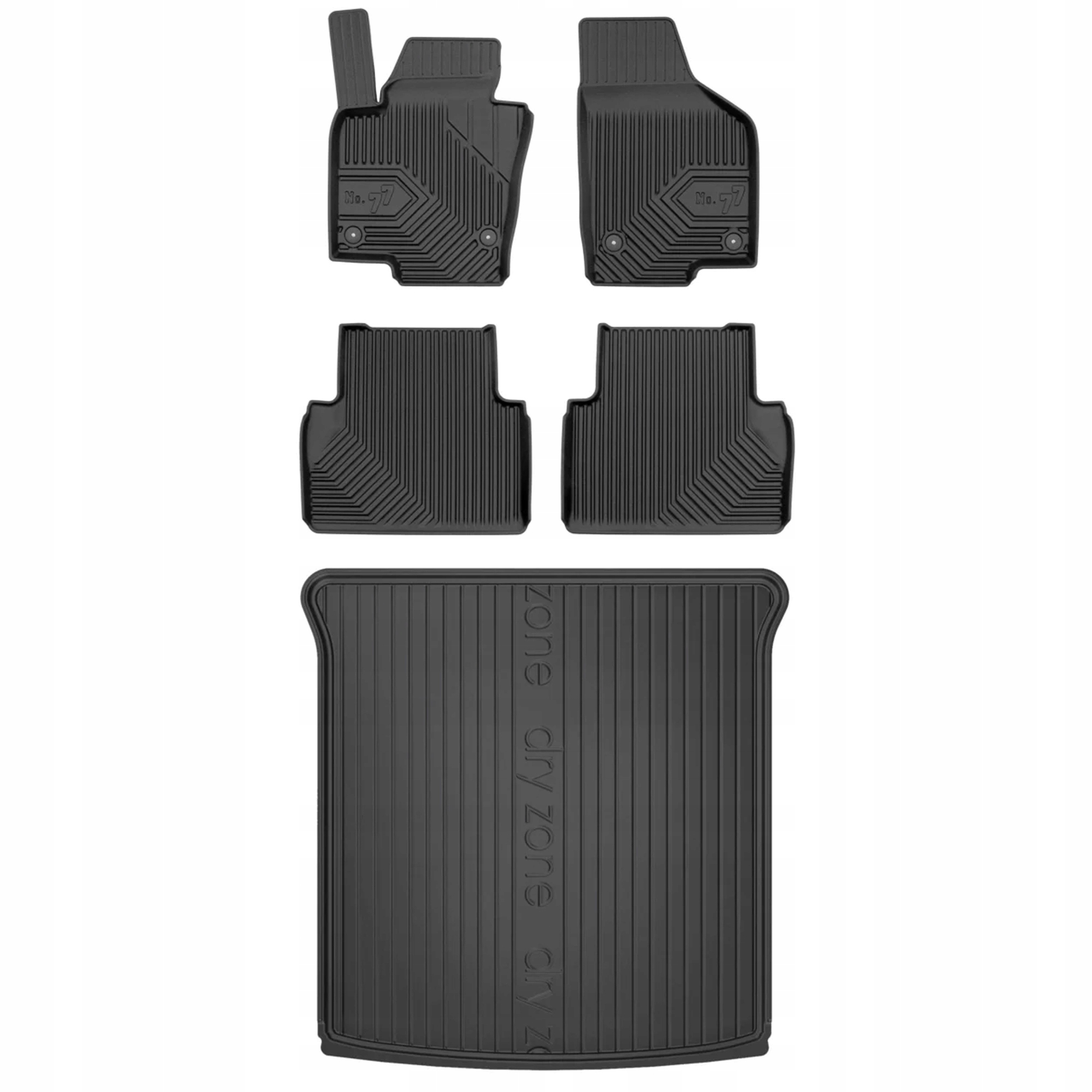 Gumová sada koberčekov a rohože Seat Alhambra II 2010-2020 7 osobová, skladacia